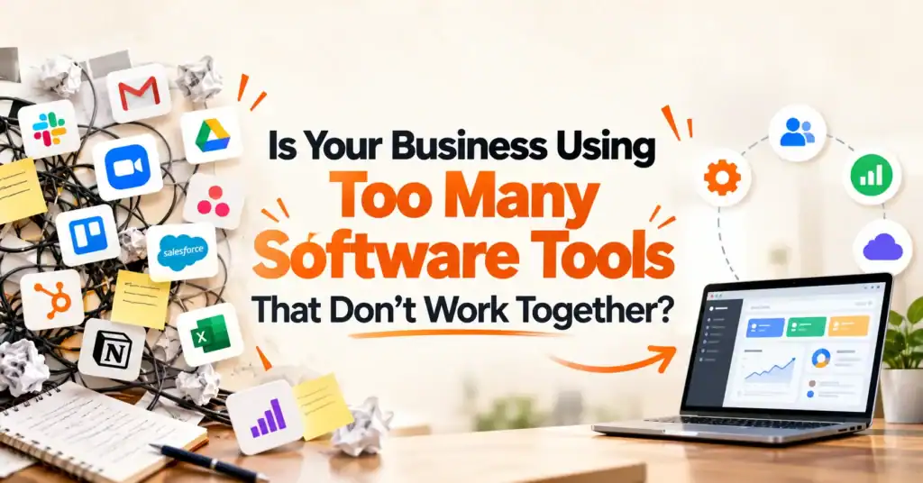 Too many disconnected business software tools causing workflow problems.